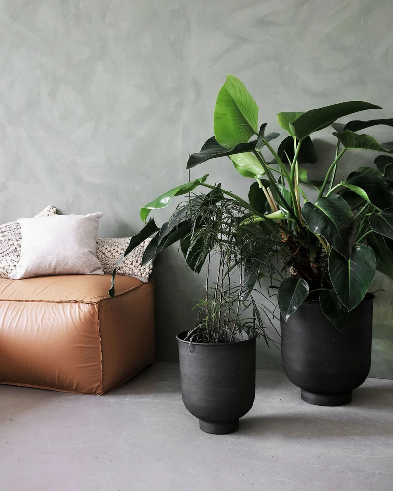 Blumentopf Vig, grau, Set von 2