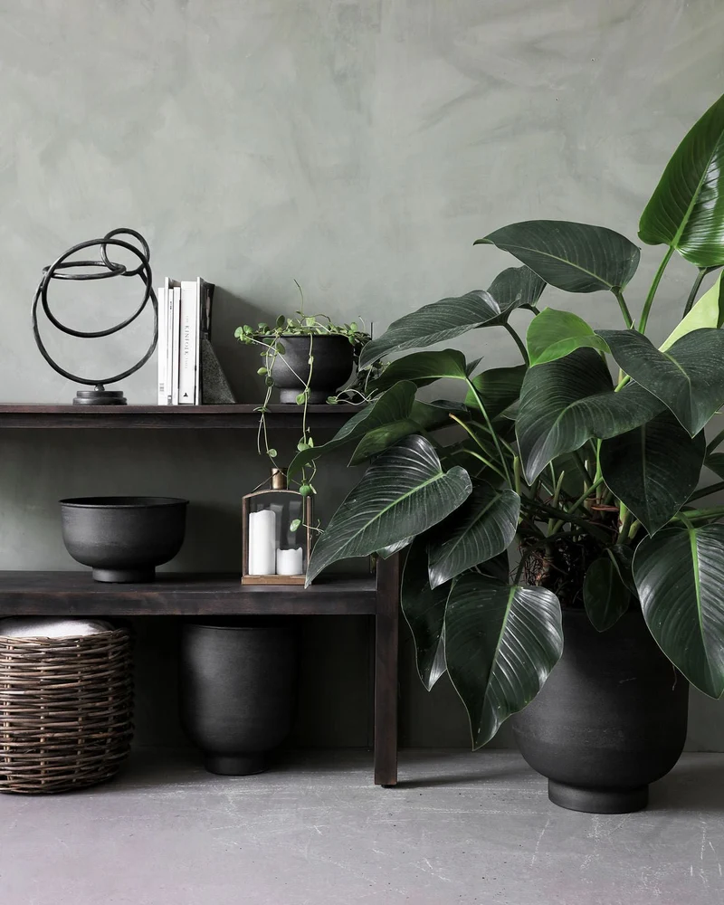 Blumentopf Vig, grau, Set von 2