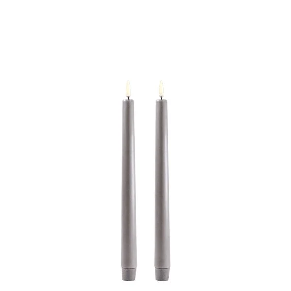 LED Stabkerzen in 2er Set, Grey