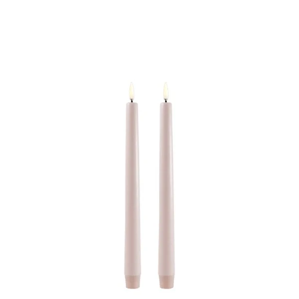 LED Stabkerzen in 2er Set, Beige