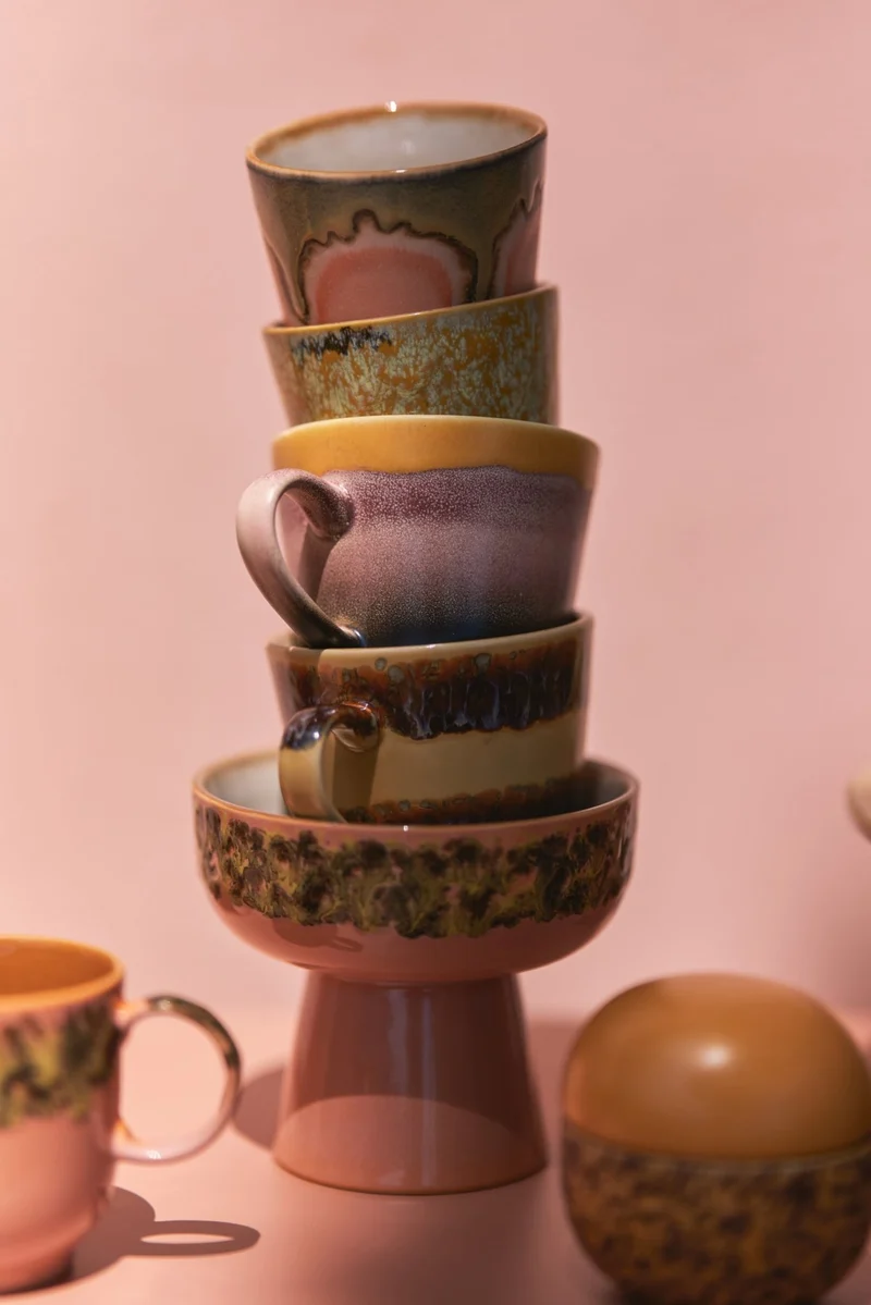 70's Ceramics: Cappuccino Tasse Blossom, 300 ml