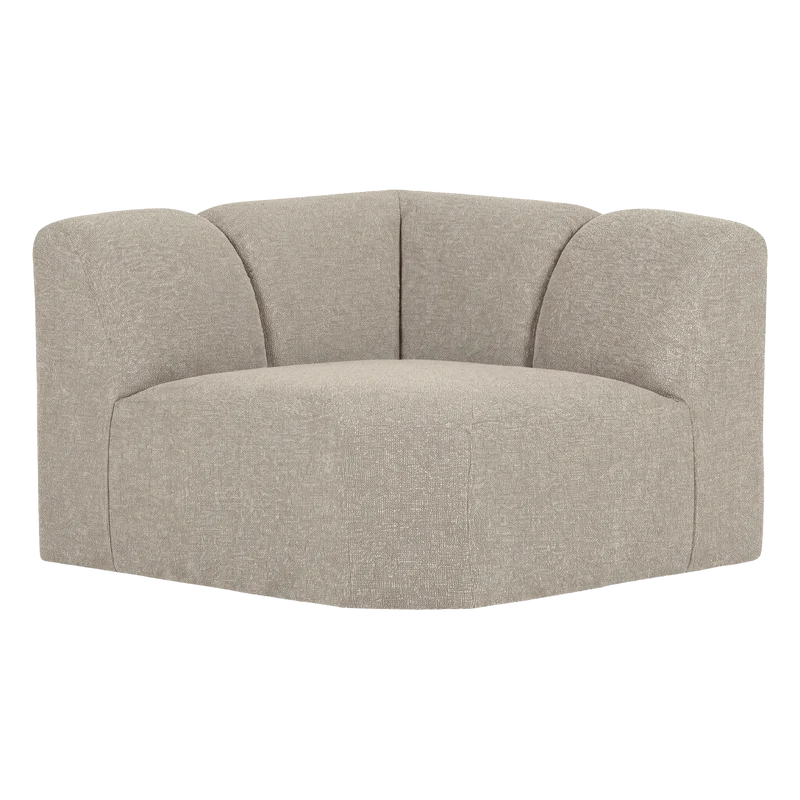 Mojo eckelement rechts bouclé beige melange