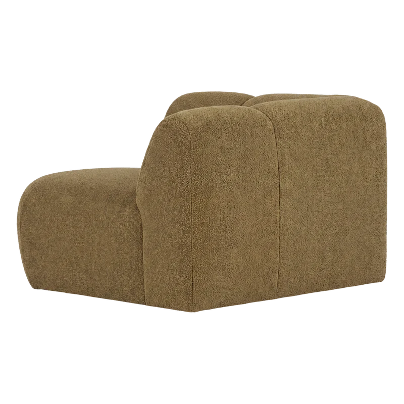 Mojo Eckelement rechts Bouclé Gelb/Braun Melange