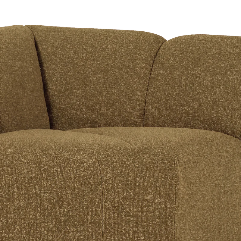 Mojo Eckelement rechts Bouclé Gelb/Braun Melange