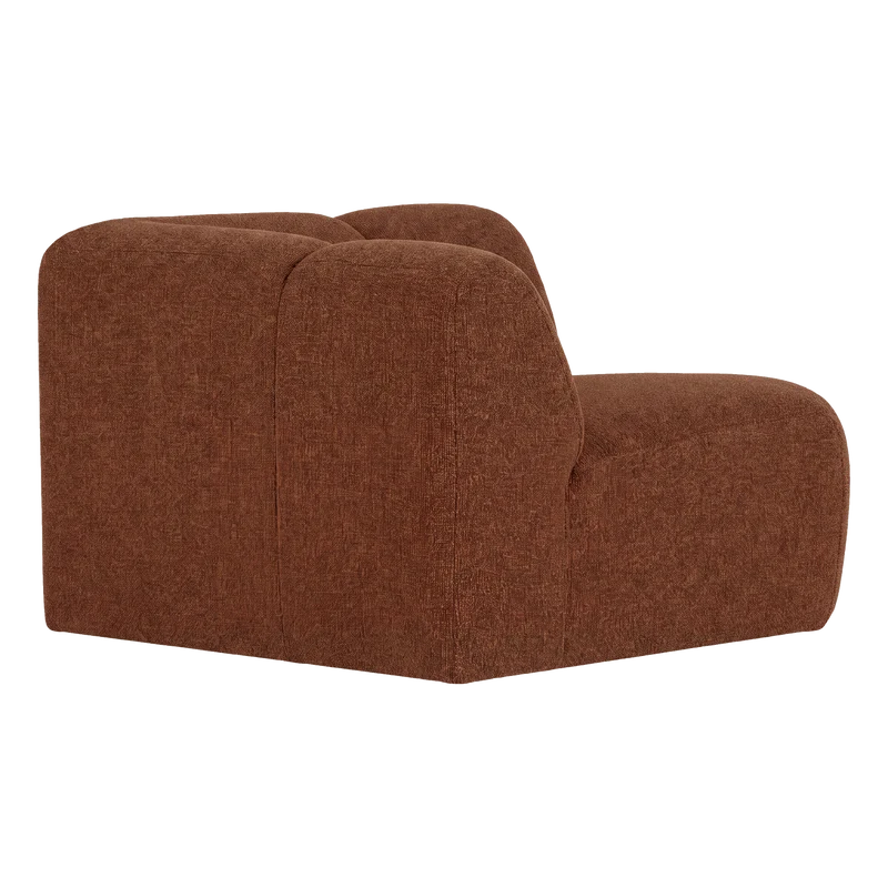 Mojo Eckelement rechts Bouclé Rostbraun Melange