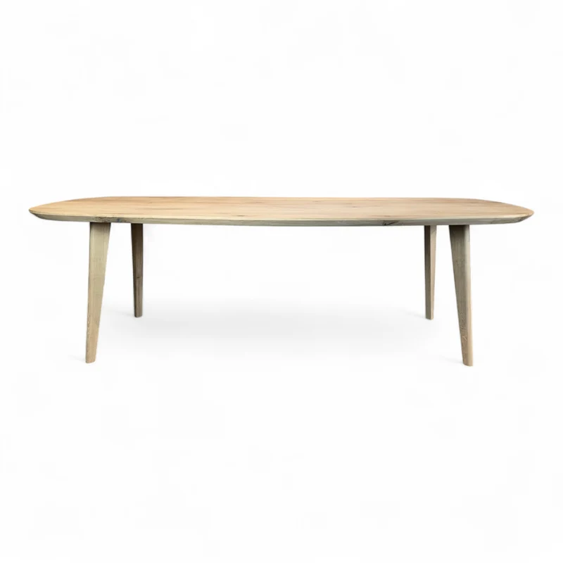 Esstisch Figo Danish Oval aus massiver Eiche mit 4 Holzbeinen