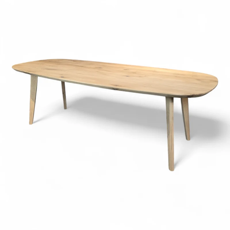 Esstisch Figo Danish Oval aus massiver Eiche mit 4 Holzbeinen