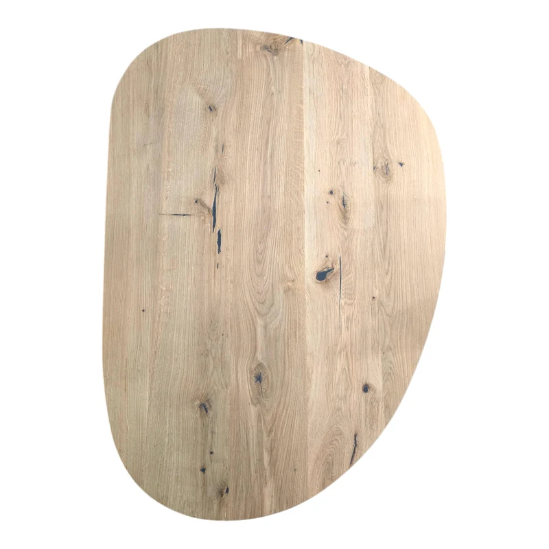 Couchtisch (Finn) Organische Form Eiche Massivholz 3 Holz Tischbeine