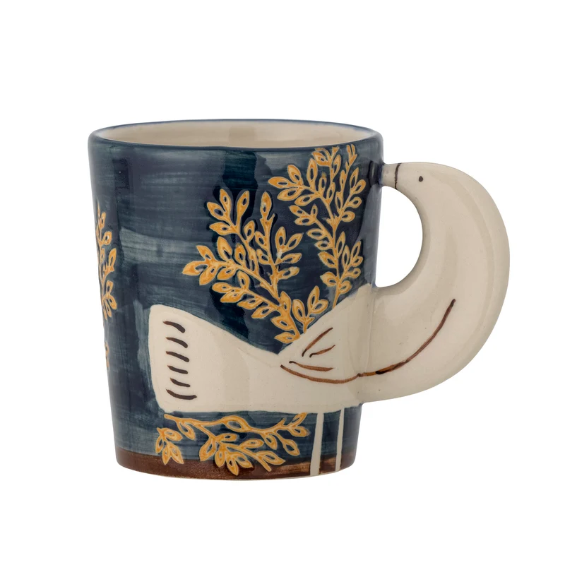 Tasse Hezha, Blau, Steingut