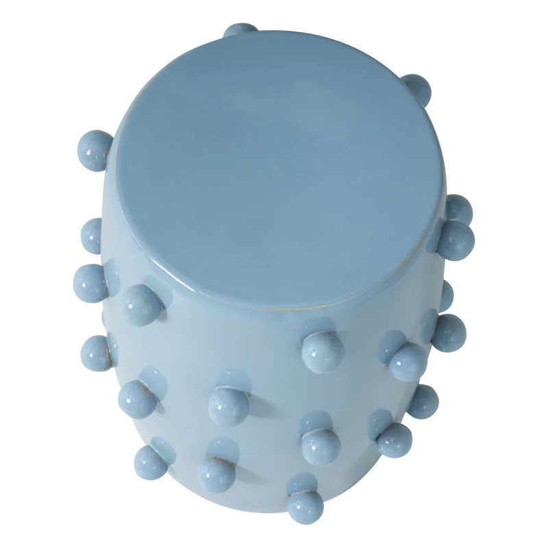Knobs dekorativer beistelltisch ø39x46 cm keramik hellblau