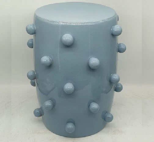 Knobs dekorativer beistelltisch ø39x46 cm keramik hellblau