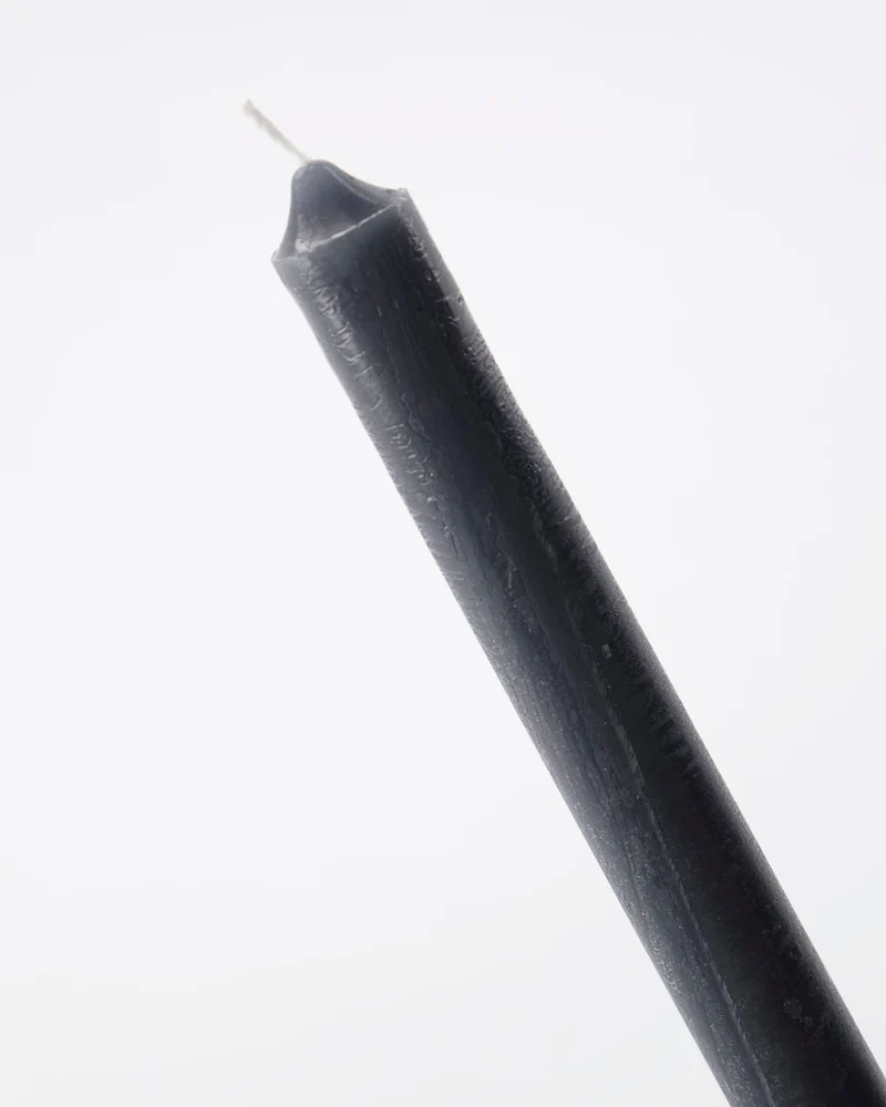 8er Stabkerzen, Rustic Wax Dark Grey
