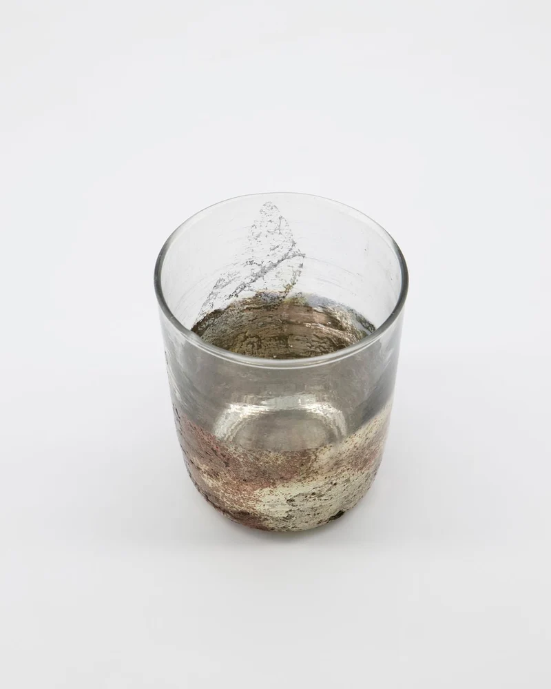 Teelichthalter Gem Clear/Grey-Gold