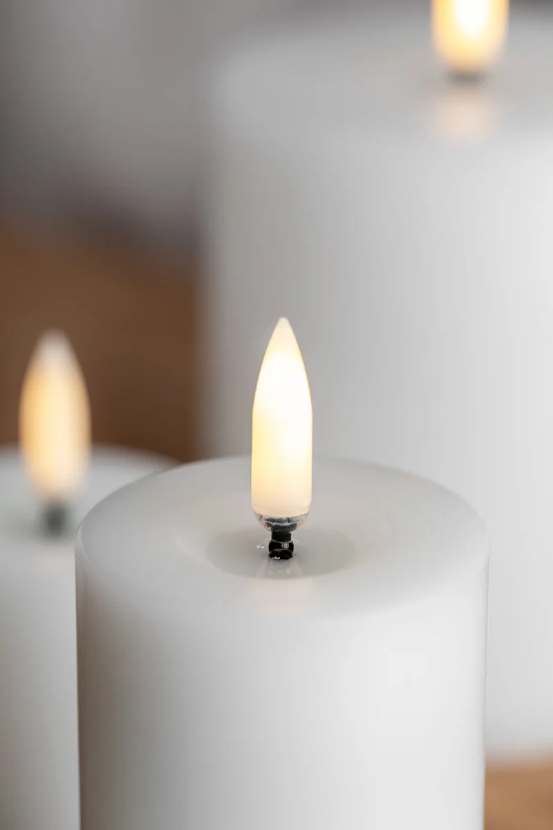 LED Stabkerzen in 2er Set, Nordic white