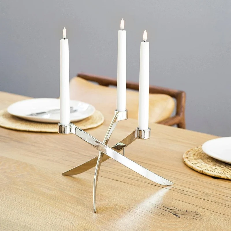 LED Stabkerzen in 2er Set, Nordic white