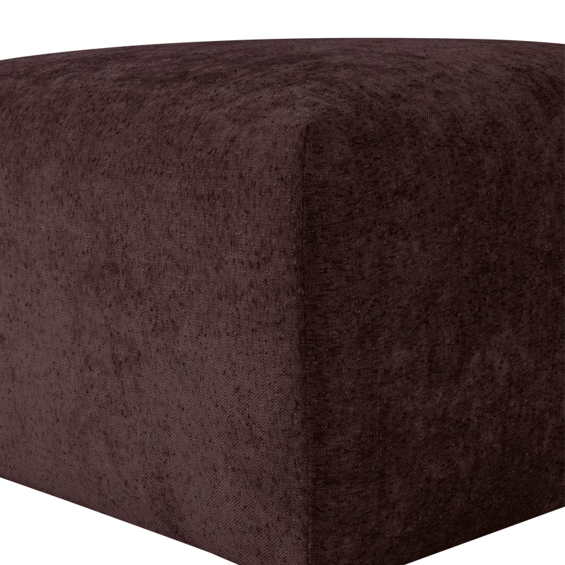 Umina hocker slub chenille bordeauxrot