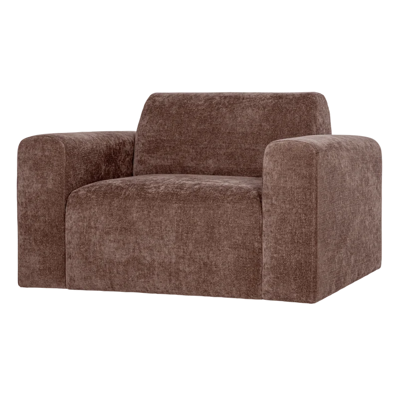 Umina Sessel slub chenille Altrosa