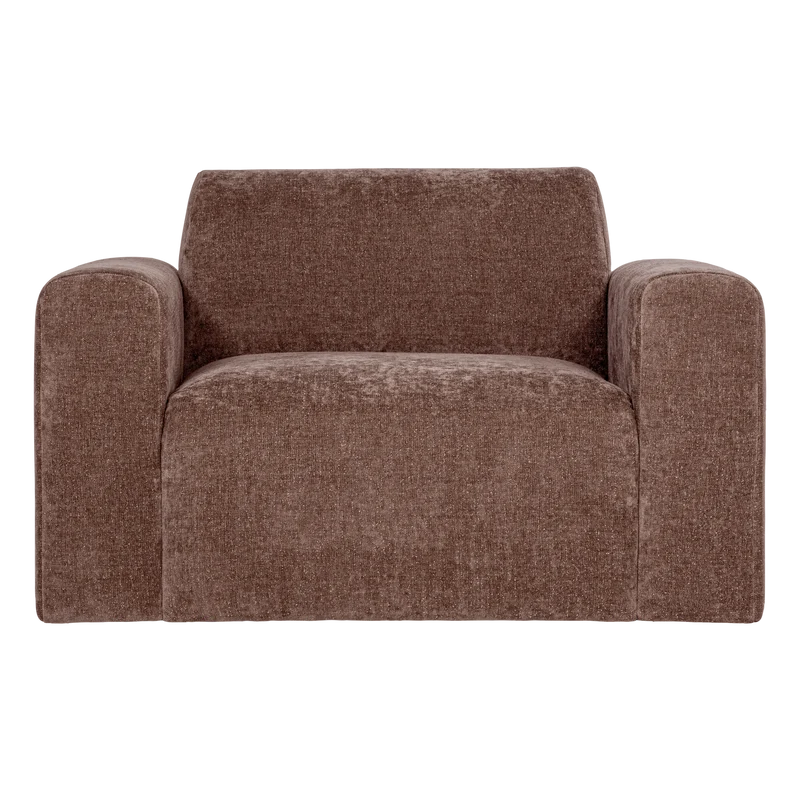 Umina Sessel slub chenille Altrosa