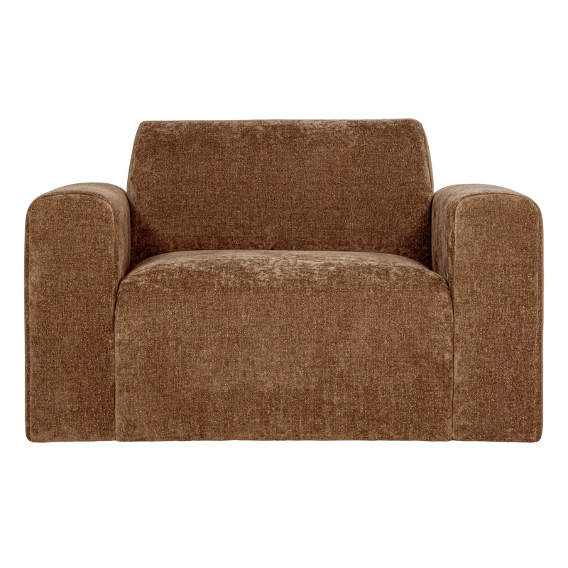 Umina Sessel slub chenille hellbraun