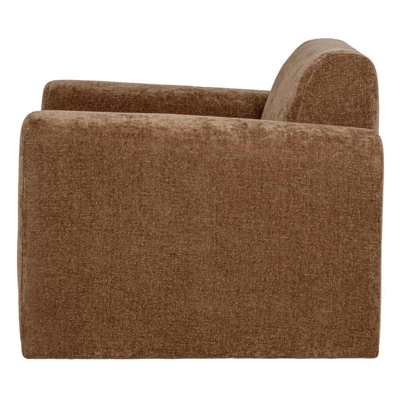 Umina Sessel slub chenille hellbraun