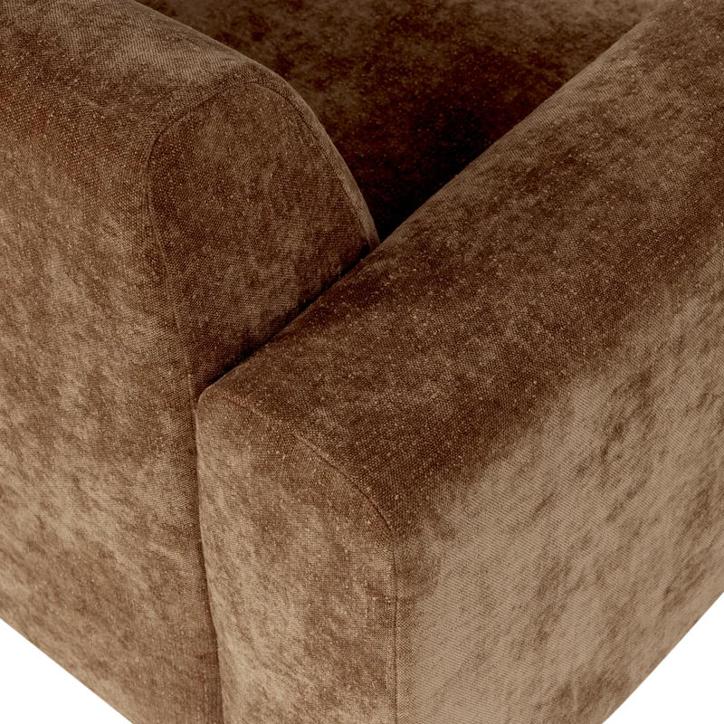Umina Sessel slub chenille hellbraun