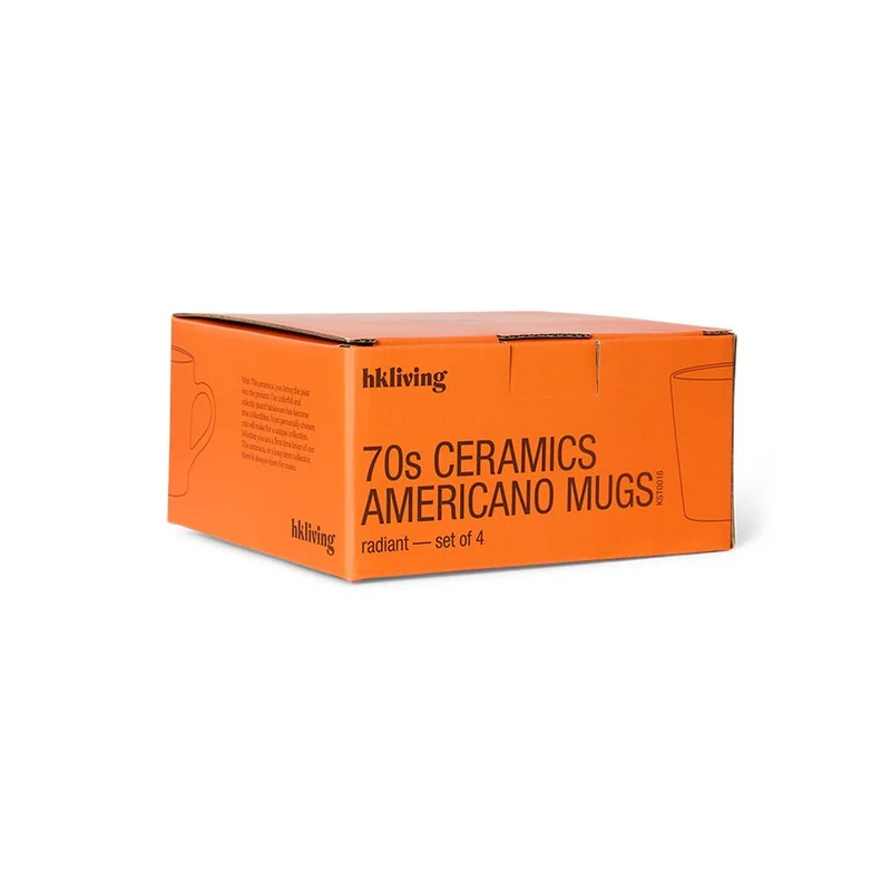 70's Ceramics: Americano Tassen Radiant, Set von 4, 260ml
