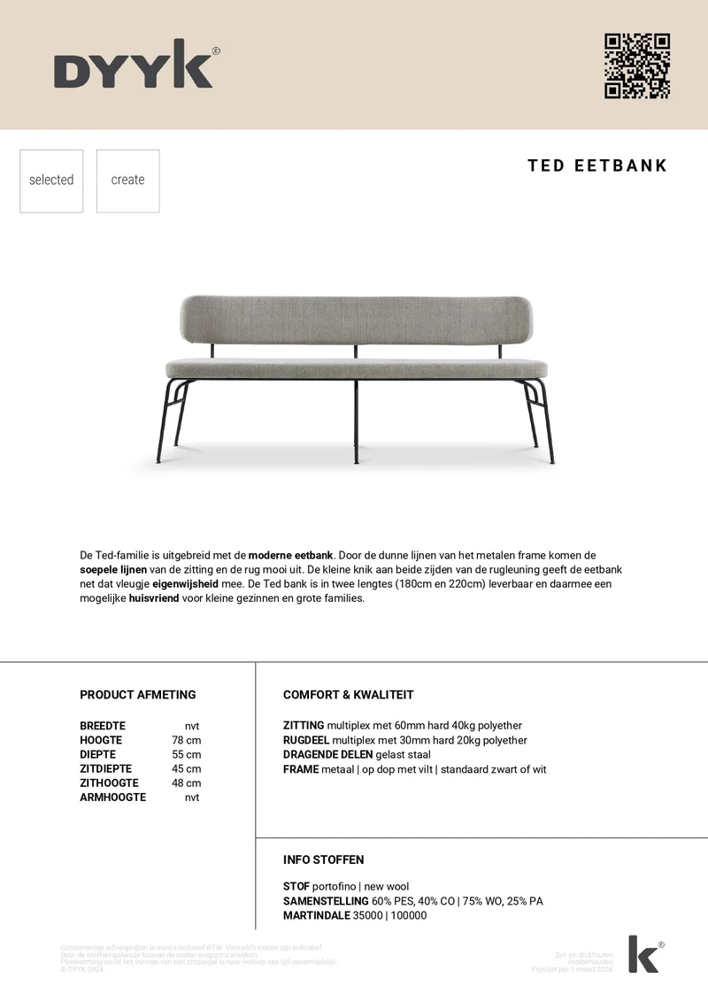Esszimmerbank Ted