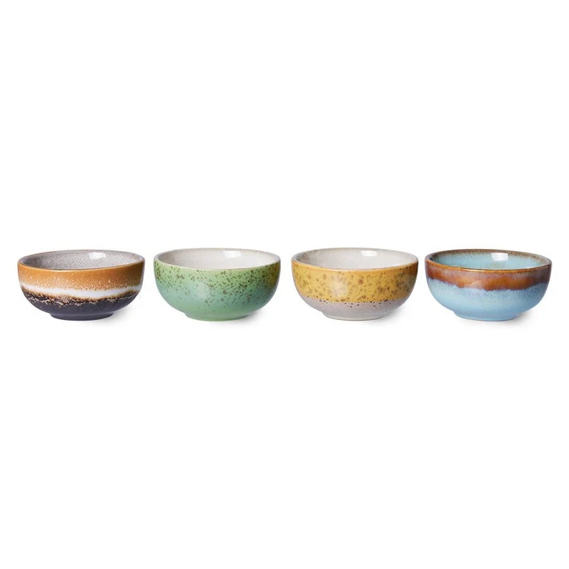 70's Ceramics: Schale Castor Set von 4, 110ml