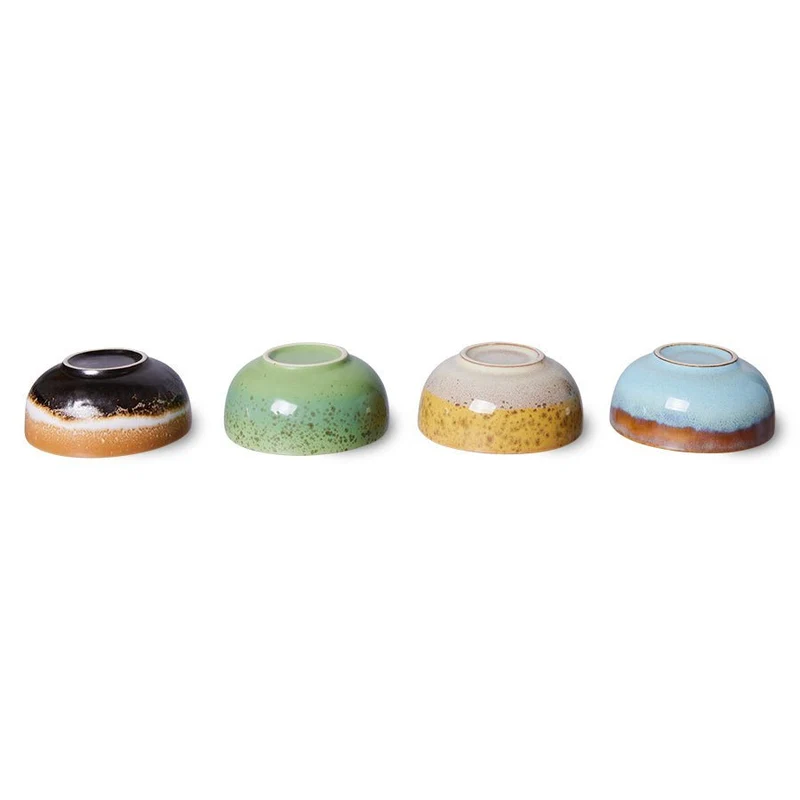 70's Ceramics: Schale Castor Set von 4, 110ml