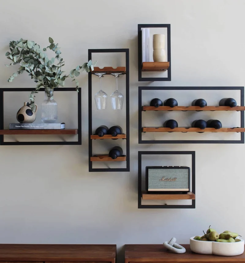 Shelfmate Weinregal D, Teakholz