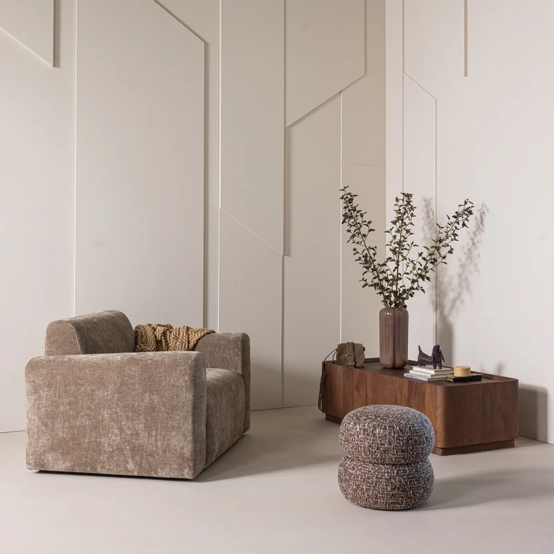 Umina Sessel slub chenille khaki