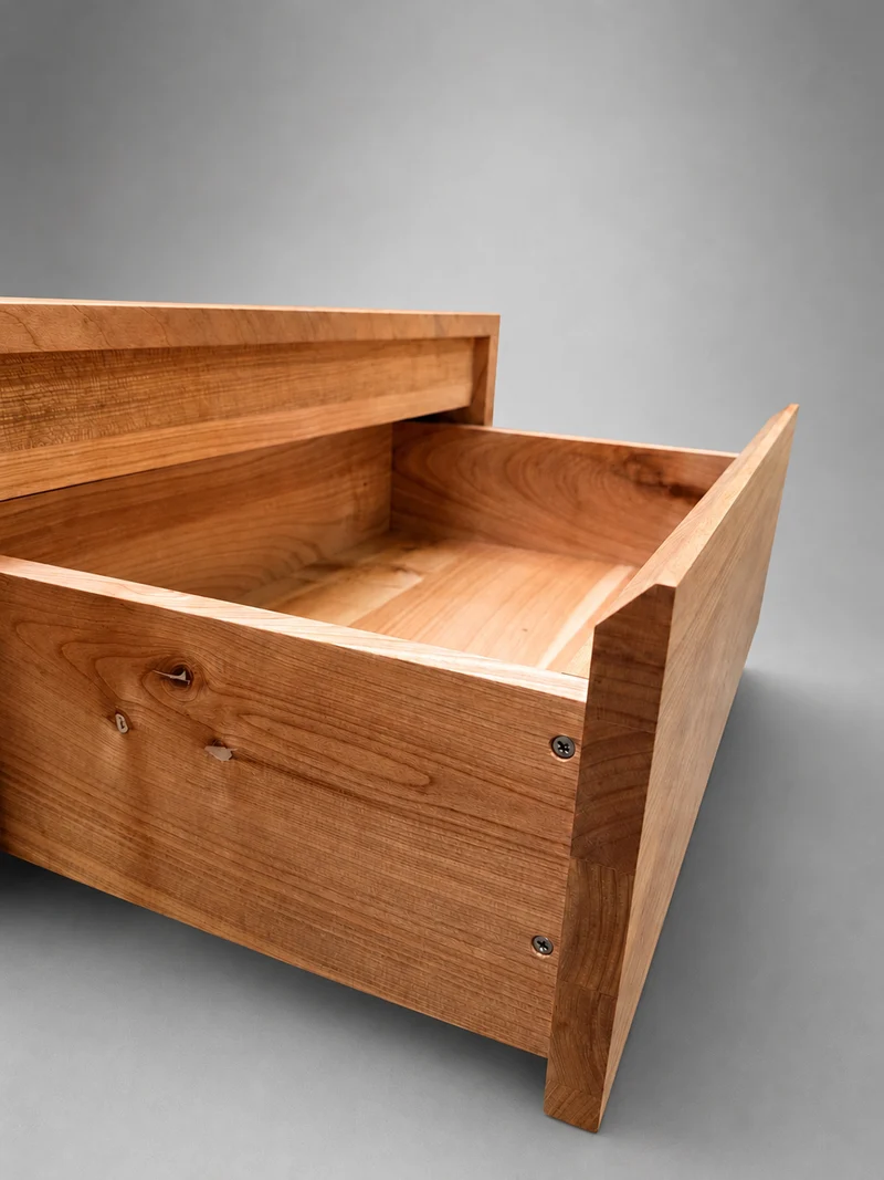 Tv Board Unterschrank 250 cm Kirschbaumholz mit 4 Schubladen