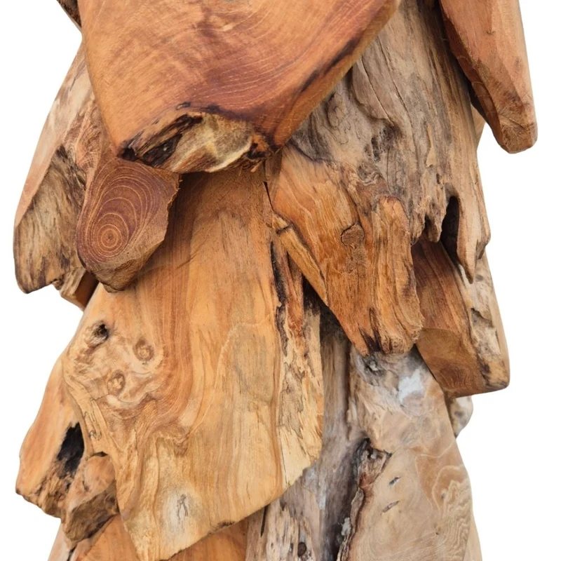 Teak-Baum CEMARA 80cm Handgefertigte Teakholz Deko Tannenbaum