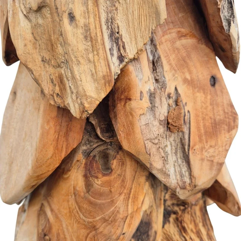 Teak-Baum CEMARA 80cm Handgefertigte Teakholz Deko Tannenbaum