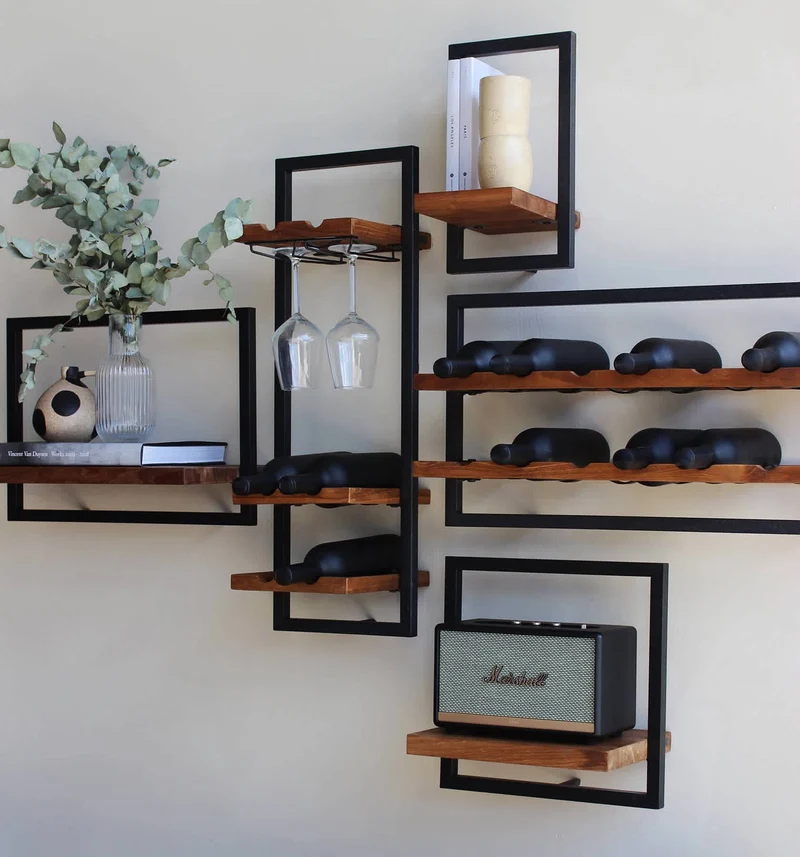 Shelfmate Weinregal A, Teakholz