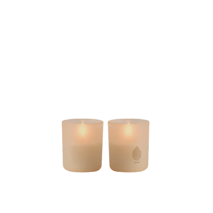 Glaslicht Uyuni, Beige, Set von 2