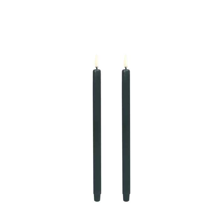 Stabkerzen LED, 2er Set, Grün