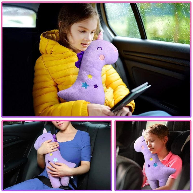 Car Seat Belt Pads Cartoon Auto Seat Belt Child Car Seat Safety Strap Set Cover Comfort Plush Seatbelt Pillow Shoulder Strap Pad