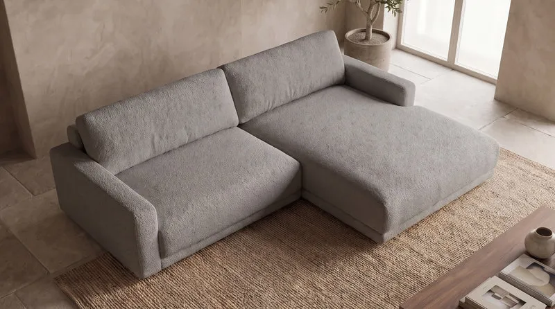KAWOLA Sofa MARLIN Ecksofa Stoff greige