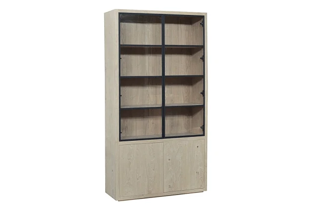 Vitrinenschrank Eiche 2 Türen