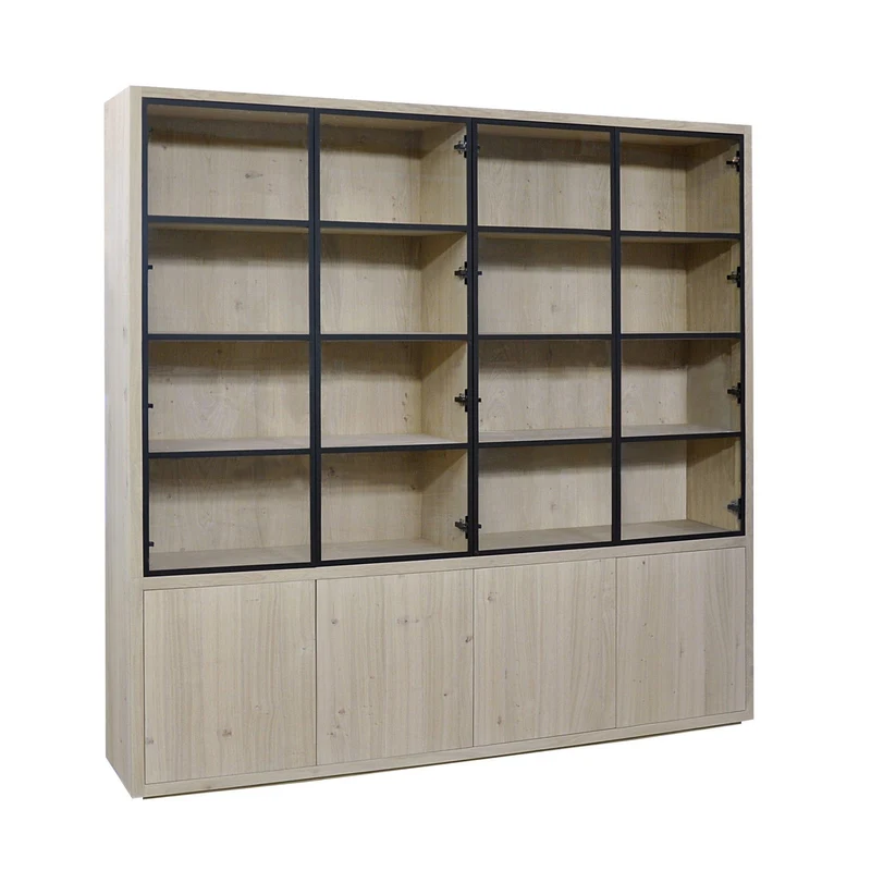 Vitrinenschrank Eiche 4 Türen