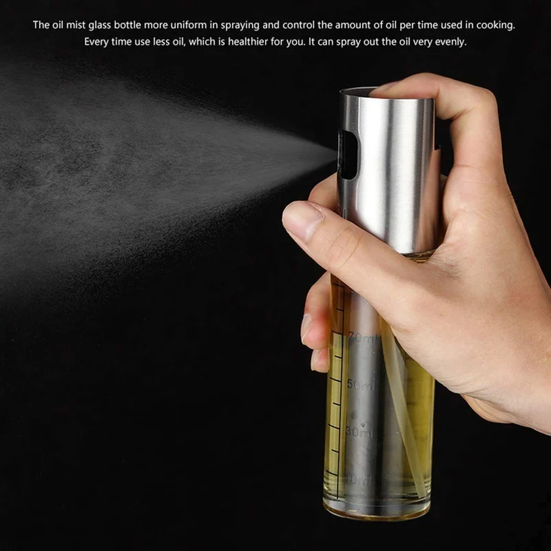 Showay Sprayer Dispenser,Olive Oil Sprayer, Spray Bottle for Oil Versatile Glass Spray Olive Oil Bottle for Cooking,Vinegar Bottle Glass,for Cooking,Baking,Roasting,Grilling