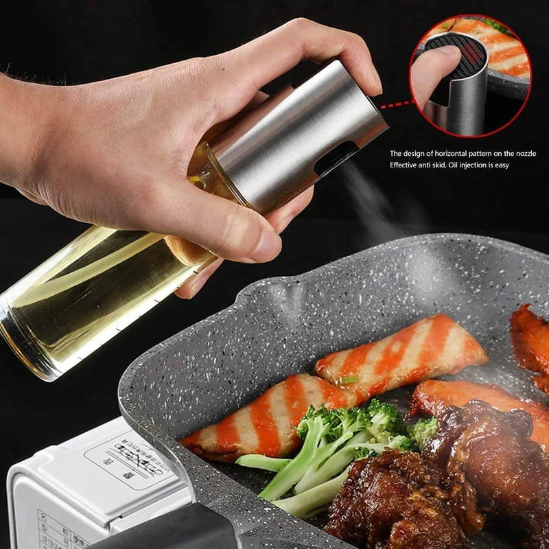 Showay Sprayer Dispenser,Olive Oil Sprayer, Spray Bottle for Oil Versatile Glass Spray Olive Oil Bottle for Cooking,Vinegar Bottle Glass,for Cooking,Baking,Roasting,Grilling