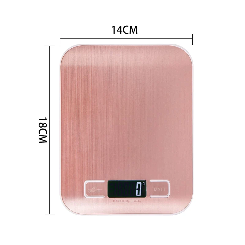 Kitchen scale,5KG food scales digital weight grams and oz for Cooking Baking,1g Precise Graduation,Multifunction digital Scale Measures in Grams and Ounces ( gold pink)