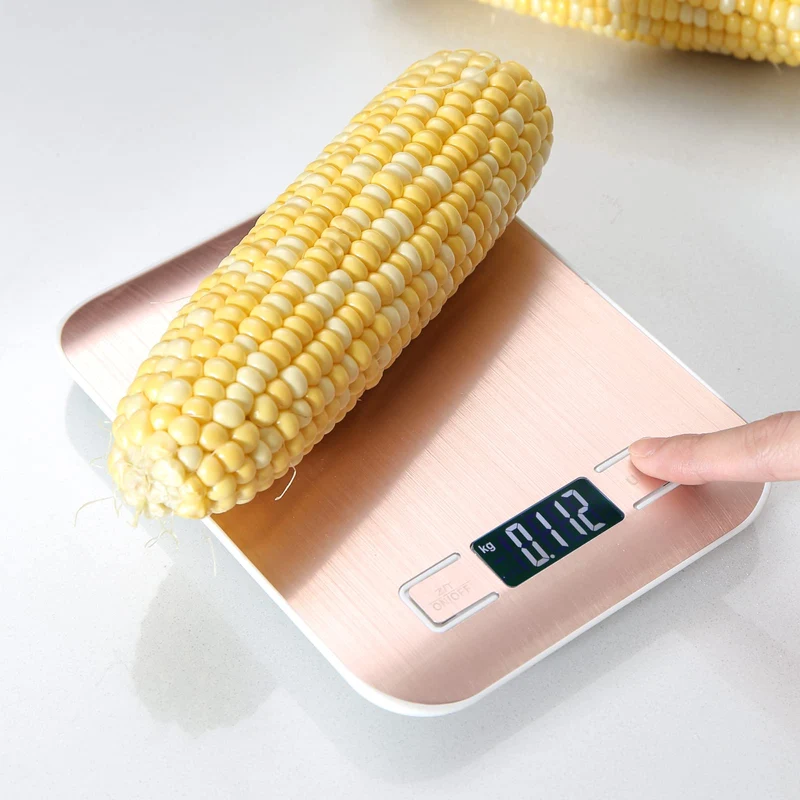 Kitchen scale,5KG food scales digital weight grams and oz for Cooking Baking,1g Precise Graduation,Multifunction digital Scale Measures in Grams and Ounces ( gold pink)