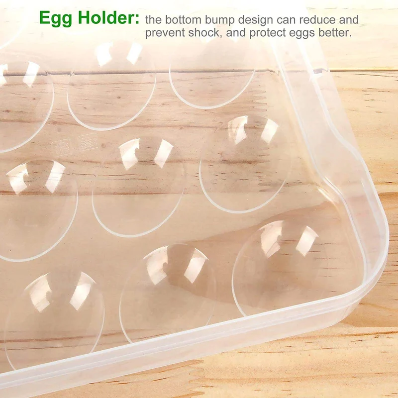 Set of 3 Stackable Egg Storage Tray, 72 Eggs Storage Trays With Locking Lids, Transparent Egg Holder, Egg Container Crisper Fridge Organizer Bins, Egg Box for Refrigerator, Hiking, Outdoor, Camping