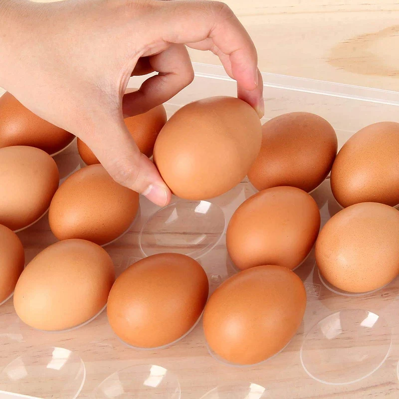 Set of 3 Stackable Egg Storage Tray, 72 Eggs Storage Trays With Locking Lids, Transparent Egg Holder, Egg Container Crisper Fridge Organizer Bins, Egg Box for Refrigerator, Hiking, Outdoor, Camping