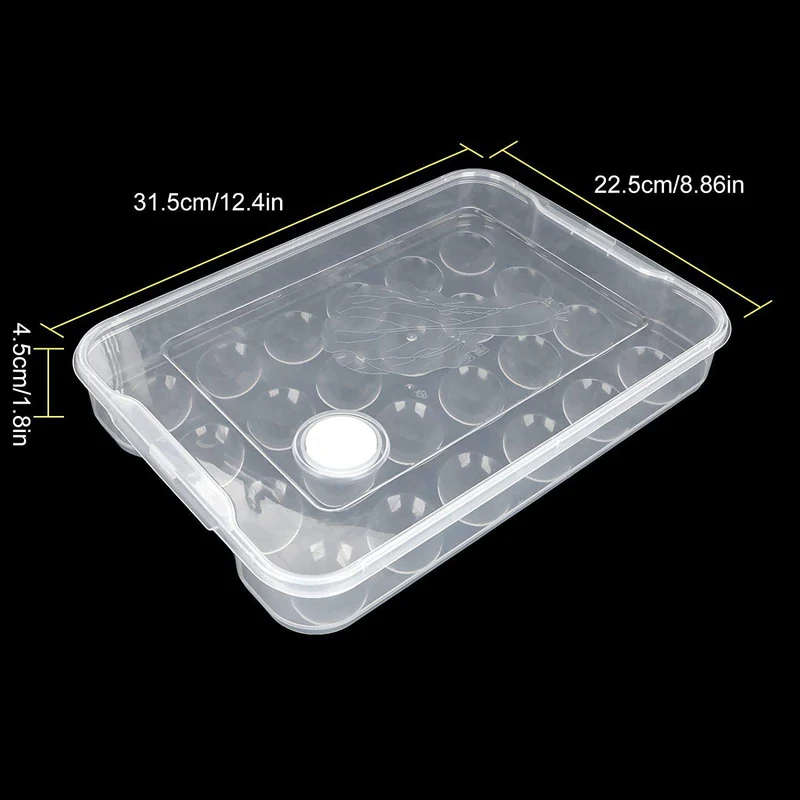Set of 3 Stackable Egg Storage Tray, 72 Eggs Storage Trays With Locking Lids, Transparent Egg Holder, Egg Container Crisper Fridge Organizer Bins, Egg Box for Refrigerator, Hiking, Outdoor, Camping
