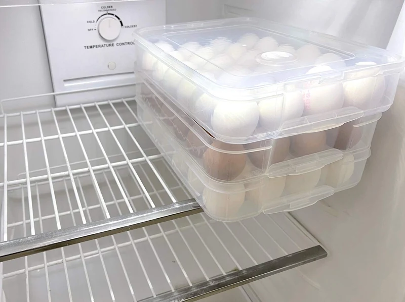 Set of 3 Stackable Egg Storage Tray, 72 Eggs Storage Trays With Locking Lids, Transparent Egg Holder, Egg Container Crisper Fridge Organizer Bins, Egg Box for Refrigerator, Hiking, Outdoor, Camping