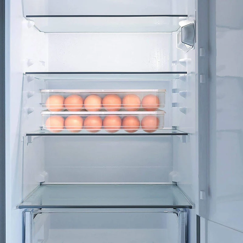 Set of 3 Stackable Egg Storage Tray, 72 Eggs Storage Trays With Locking Lids, Transparent Egg Holder, Egg Container Crisper Fridge Organizer Bins, Egg Box for Refrigerator, Hiking, Outdoor, Camping